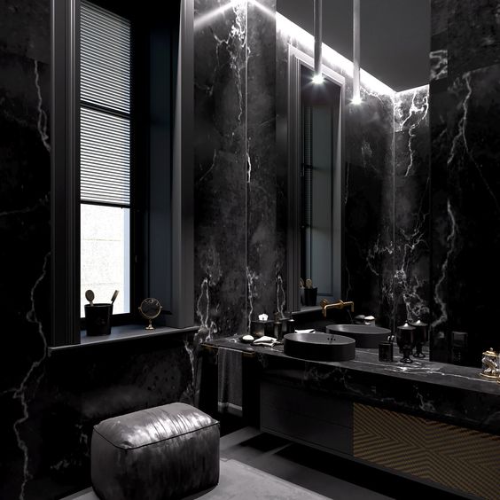 Black Marble Bathroom