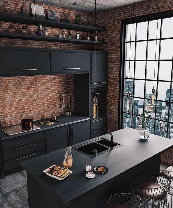 Black Industrial Kitchen