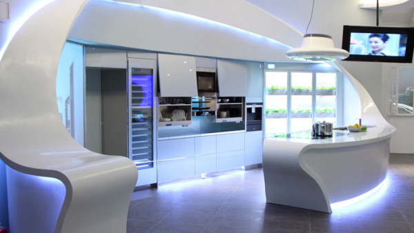 futuristic kitchen