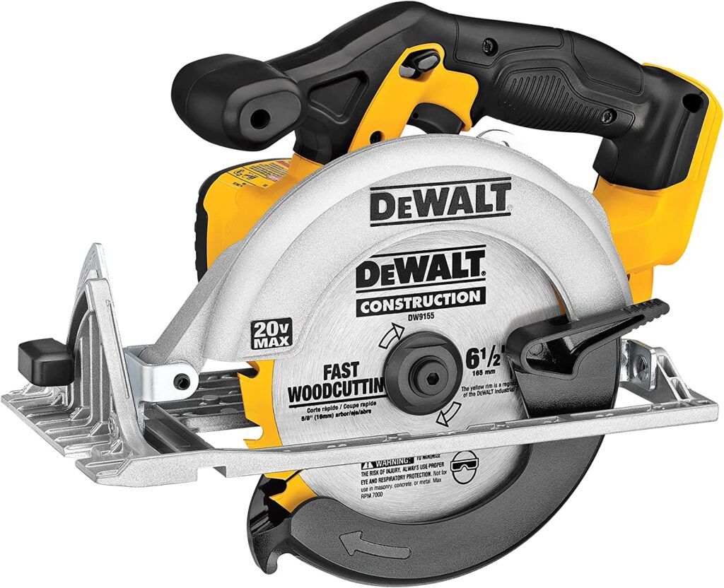 PowerSmart 20V 6-1/2 Inch Cordless Circular Saw with 4.0Ah Battery and Fast  Charger