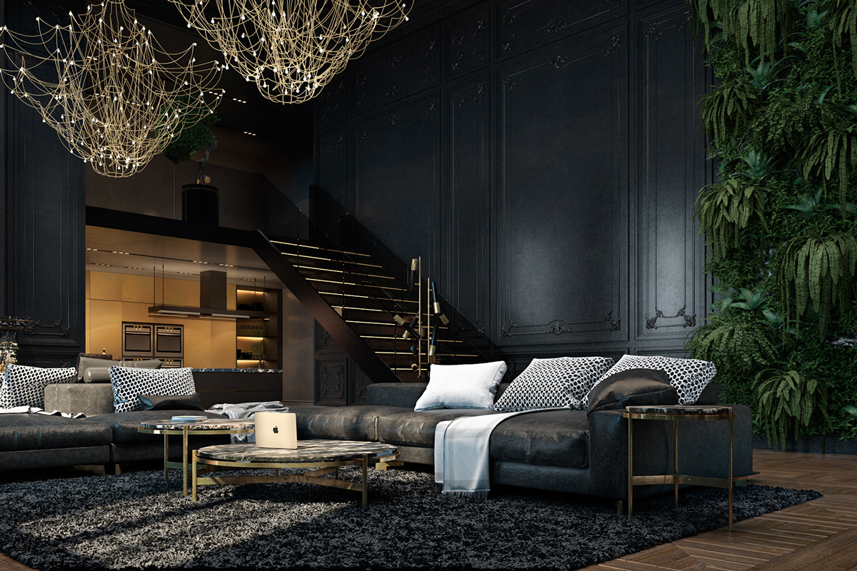 Black Style Living Room