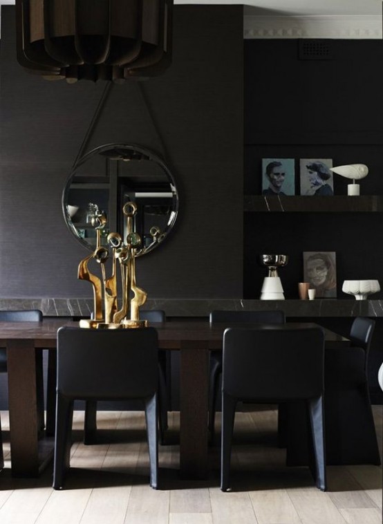 Black Dining Area