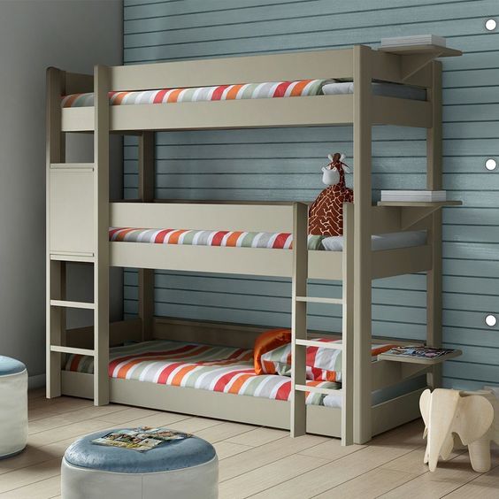 Bunk Bed Designs Perfect For Sleepovers, 3 Person Bunk Bed Ideas